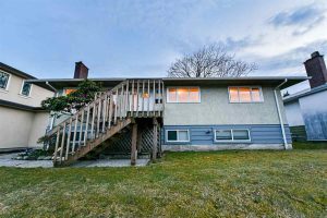 Front view of the house having stairs